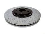 Baer Brakes EradiSpeed+ Brake Rotors 2301061 Rotor, EradiSpeed-Plus, Cross-Drilled, Slotted, Cast Iron, Zinc Plated, Front, Chevy, Pair thumbnail 2