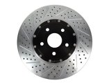 Baer Brakes EradiSpeed+ Brake Rotors 2301061 Rotor, EradiSpeed-Plus, Cross-Drilled, Slotted, Cast Iron, Zinc Plated, Front, Chevy, Pair thumbnail 3