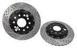 Baer Brakes EradiSpeed+ Brake Rotors 2302019 Rotor, EradiSpeed-Plus, Cross-Drilled, Slotted, Iron, Zinc Plated, Rear, Chevy, Pair thumbnail 1