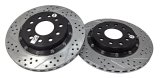Baer Brakes EradiSpeed+ Brake Rotors 2302019 Rotor, EradiSpeed-Plus, Cross-Drilled, Slotted, Iron, Zinc Plated, Rear, Chevy, Pair thumbnail 2