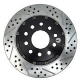 Baer Brakes EradiSpeed+ Brake Rotors 2302019 Rotor, EradiSpeed-Plus, Cross-Drilled, Slotted, Iron, Zinc Plated, Rear, Chevy, Pair thumbnail 3