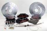 Baer Brakes Track4 Disc Brake Systems 4261276B Brakes, Track4, Front, Cross-Drilled/Slotted Rotors, 4-Piston Calipers, Black, Ford, Kit thumbnail 1
