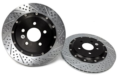 Baer Brakes EradiSpeed+ Brake Rotors for 2015-2023 MUSTANG - 2262023 Rotor, EradiSpeed+, Vented, Cross-Drilled/Slotted, 12.99 in. Diameter, 0.980 in. Thick, Iron, Zinc plated, Pair thumbnail 4