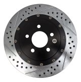 Baer Brakes EradiSpeed+ Brake Rotors 2261002 Rotor, EradiSpeed-Plus, Cross-Drilled, Slotted, Iron, Zinc Plated, Front, Ford, Pair thumbnail 3