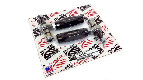 Baer Brakes Tracker Tie Rod Ends 3851001 Bump Steer Adjusters, Aluminum Sleeve, Black, Adjustable, Subaru, Kit