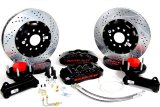 Baer Brakes Claw Pro+ Disc Brake Systems 4261396B Kits, Pro Plus Systems, Front, Cross-drilled/Slotted Rotors, 6-piston Black Powdercoated Calipers, Ford, Kit thumbnail 1