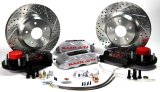 Baer Brakes Track4 Disc Brake Systems 4301400S Kit, Track4, Front, Cross-drilled/Slotted Rotors, 4-piston Silver Powdercoated Calipers, Buick, Chevy, Oldsmobile, Pontiac, Kit thumbnail 1