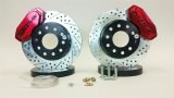Baer Brakes SS4+ Deep Stage Drag Race Disc Brake Kits 4301458FR Kit, Stage, Front, 4-Piston Caliper, Fire Red Powdercoated, Drilled/Slotted, TRZ Motorsports Spindles, Kit thumbnail 1