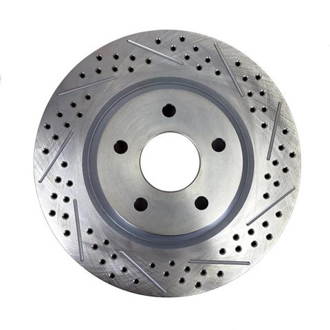 Baer Brakes Replacement Brake Rotors 6911227 Rotor, Replacement, Vented, 3.055 in. Center, Cross-Drilled/Slotted, 12.00 in. OD, 5 x 5.00 in., Iron, Zinc Plated, 1-Piece, Left, Each