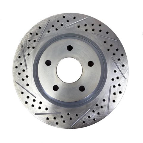 Baer Brakes Replacement Brake Rotors 6929496 Rotor, Replacement, Vented, 3.089 in. Center, Cross-Drilled/Slotted, 13.00 in. OD, 5 x 5.00 in., Iron, Zinc Plated, 1-Piece, Right, Each