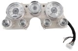 Classic Instruments 1967-72 Chevy Truck Package Gauge Sets CT67AW Gauges, All American, Speedometer, Tach, Water, Volt, Oil, Fuel, Clock, Silver Face, thumbnail 2