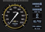 Classic Instruments Auto Cross Yellow Series Gauge Sets AX53YBLF Kits, Yellow, Analog, Speedometer, Tach, Fuel Level, Oil Press., Volts, Water Temp., 4 5/8 in., Black/Yellow Face, White Numbers, Kit thumbnail 2