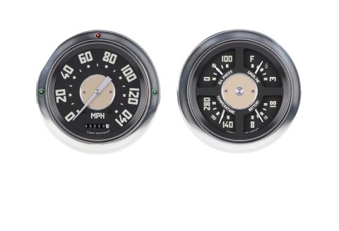 Classic Instruments 1954-55 Chevy Truck Package Gauge Sets CT54OE52 Gauges, Speedometer, Water Temperature, Fuel Level, Voltmeter, Oil Pressure, Beige Face, Analog, GMC, Kit