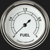 Classic Instruments White Series Gauges CW309SLF Gauge, Series, Programmable Fuel Level, Empty-Full, 2 5/8 in., Face, Analog, Electrical, Each thumbnail 1