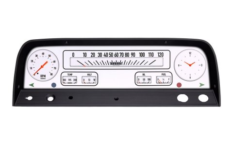 Classic Instruments 1964-66 Chevy Truck Package Gauge Sets CT64W Gauges, Original Styled, Speedometer, Tachometer, Water Temperature, Fuel Level, White Face, Analog, Chevrolet, Set