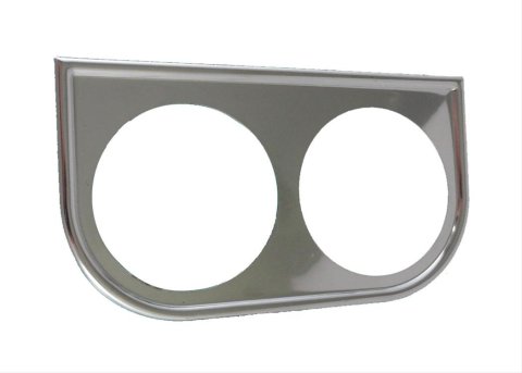 Classic Instruments Gauge Mounting Panels MT55 Panel, Aluminum, Polished, Two 2 1/8 in. Holes, Universal, Each thumbnail 2