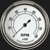 Classic Instruments White Series Tachometers CW383SLF Tachometer, Classic, White, 0-8,000 rpm, 2 5/8 in., Analog, Electrical, Each thumbnail 2