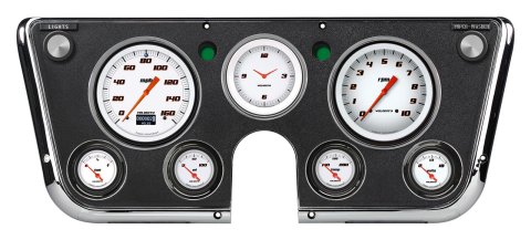 Classic Instruments 1967-72 Chevy Truck Package Gauge Sets CT67DVSW-LS Gauges, Velocity White, Direct Fit, Display Gauge, Chevy/GMC, Truck, 1967-1972, LS Swap, Speedometer, Tach, Fuel, Volt, Oil Pressure, Water Temp, Kit