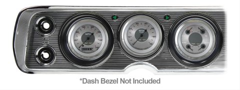 Classic Instruments 1964-65 Chevelle Package Gauge Sets CV64AW Gauges, All-American Style, Speedometer, Tach, Water Temperature, Fuel Level, Silver Face, Analog, Chevy, Kit