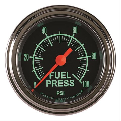 Classic Instruments G-Stock Series Gauges GS146SLF Fuel Pressure Gauge, G-STOCK 2" FUEL PRES 100psi ELEC, FULL SWEEP