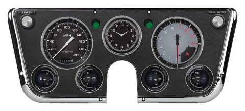 Classic Instruments 1967-72 Chevy Truck Package Gauge Sets CT67AXG Gauges, Autocross, Direct-Fit, Gray Face, White Numbers, Analog, Chevy, GMC, Kit