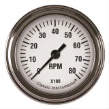 Classic Instruments White Hot Series Tachometers WH183SLF Tachometer, WHITE HOT 2" TACHOMETER FULL SWEEP thumbnail 1