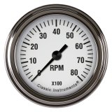 Classic Instruments White Hot Series Tachometers WH183SLF Tachometer, WHITE HOT 2" TACHOMETER FULL SWEEP thumbnail 2