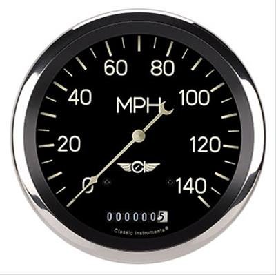 Classic Instruments Series Speedometers CL56SRC Speedometer, CLASSIC SERIES 5" SPEEDO, 140mph
