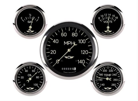 Classic Instruments Series Gauge Sets CL954SRC 5 gauge set, CLASSIC SERIES