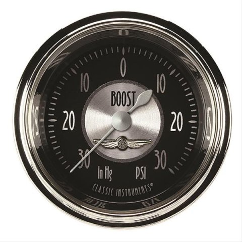 Classic Instruments All-American Tradition Series Gauges AT141SHC Boost/Vacuum Gauge, AMER TRAD 2" BOOST/VAC ELECTRIC, FULL SWEEP
