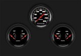 Classic Instruments Velocity Black Series Gauge Sets VS04BBLF Gauges, Series, 3 3/8 in., Speedometer, Water Temp, Oil Pressure, Voltmeter, Fuel Level, Low-Step Bezel, Flat Lens, Kit thumbnail 1