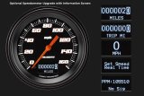 Classic Instruments Velocity Black Series Gauge Sets VS04BBLF Gauges, Series, 3 3/8 in., Speedometer, Water Temp, Oil Pressure, Voltmeter, Fuel Level, Low-Step Bezel, Flat Lens, Kit thumbnail 2