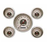 Classic Instruments All-American Nickel Series Gauge Sets AN00SHC Kit, Analog, Nickel, Speedometer, Water Temperature, Fuel Level, Voltmeter, Oil Pressure thumbnail 1
