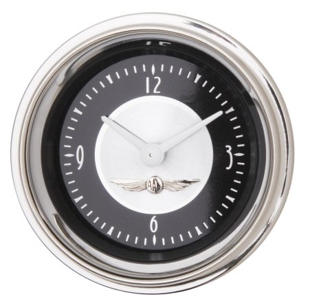 Classic Instruments All-American Tradition Series Gauges AT90SHC Gauge, Series, Clock, 12 hours, 2 1/8 in., Black Face, Analog, Electrical, Each