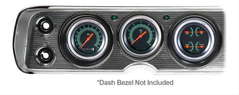 Classic Instruments 1964-65 Chevelle Package Gauge Sets CV64GS Gauges, G-Stock Style, Speedometer, Tach, Water Temperature, Fuel Level, Black Face, Analog, Chevy, Kit