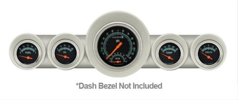 Classic Instruments 1959-60 Chevy Package Gauge Sets CH59GS65 Gauges, G-Stock Style, Speedometer, Tach, Water Temperature, Fuel Level, Black Face, Analog, Chevy, Kit