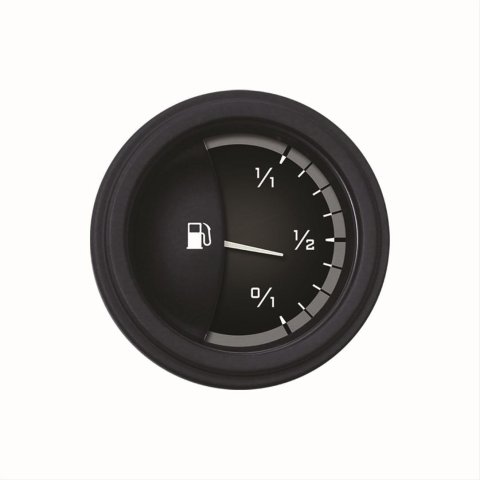 Classic Instruments Auto Cross Gray Series Gauges AX14GBLF Gauge, Series, Fuel Level, Empty-Full, 2 1/8 in., Black/Gray Face, Analog, Electrical, Each