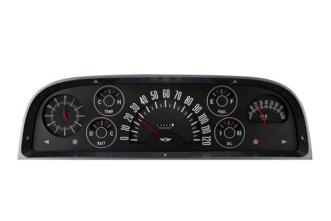 Classic Instruments 1960-63 Chevy Truck Package Gauge Sets CT60B Gauges, Original Styled, Speedometer, Tachometer, Water Temperature, Fuel Level, Black Face, Analog, Chevrolet, Set thumbnail 1