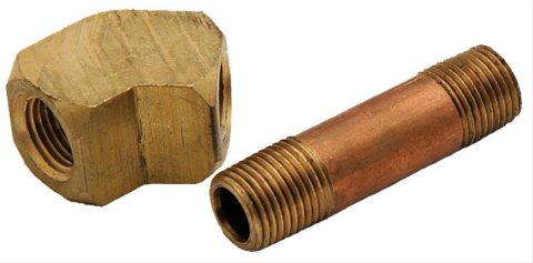 Classic Instruments Oil Pressure Sender Bushing Kits SN57G Gauge Adapter, Brass, Natural, 1/8 in. NPT, Kit