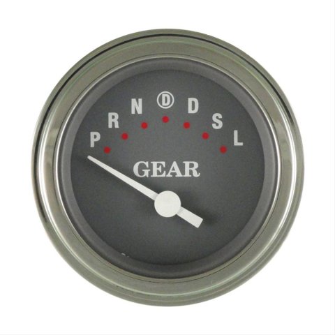 Classic Instruments Gear Selector Gauges SG06SLC Gauge, Selector, Round, Dash Mount, 2 1/8 in., Gray Face, Polished Bezel, Overdrive, Each