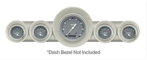 Classic Instruments 1959-60 Chevy Package Gauge Sets CH59SG54 Gauges, SG Style, Speedometer, Water Temperature, Oil Pressure, Fuel Level, Gray Face, Analog, Chevy, Kit