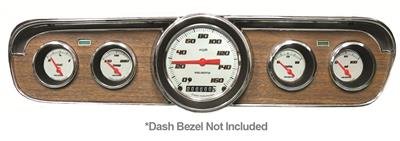 Classic Instruments 1965-66 Mustang Package Gauge Sets MU65VSW00 Gauges, Analog, Speedometer, Oil Pressure, Water Temperature, Fuel Level, White Face, Electronic, Ford, Set thumbnail 1