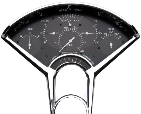 Classic Instruments Bel Era Package Gauge Sets BE01BB Gauges, Analog, BelEra, Speedometer, Tachometer, Fuel Level, Water Temperature, Oil Pressure, Voltmeter, Kit thumbnail 1