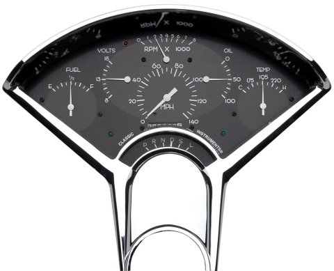 Classic Instruments Bel Era Package Gauge Sets BE01BB Gauges, Analog, BelEra, Speedometer, Tachometer, Fuel Level, Water Temperature, Oil Pressure, Voltmeter, Kit thumbnail 2