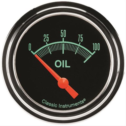 Classic Instruments G-Stock Series Gauges GS281SLF Gauge, Series, Oil Pressure, 0-100 PSI, 2 5/8 in., Analog, Electrical, Each