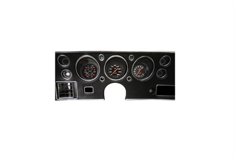 Classic Instruments 1970-72 Chevelle Package Gauge Sets CV70VSB Gauges, Velocity Style, Speedometer, Tach, Water Temperature, Fuel Level, Black Face, Analog, Chevy, Set