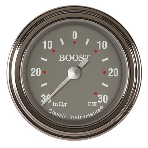 Classic Instruments SG Series Gauges SG141SLF Boost/Vacuum Gauge, SERIES 2" BOOST/VAC ELECTRIC, FULL SWEEP