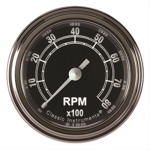 Classic Instruments Traditional Series Tachometers TR183SLF Tachometer, TRADITIONAL 2" TACHOMETER FULL SWEEP