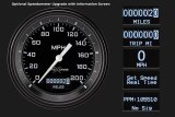 Classic Instruments Auto Cross Gray Series Gauge Sets AX05GBLF Gauges, AutoCross Series, 3 3/8 in., Speedometer, Tach, Water Temp, Oil Pressure, Volt, Fuel Level, Black Low-Step Bezel, Flat Lens, Kit thumbnail 2