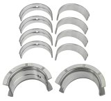 King SI-Series Main Bearings MB 557SI 010 Bearings, 1/2 Groove, .010 in. Crankshaft Undersize, Bi-metal, Silicon Aluminum, Chevy, Small Block, Set of 5 thumbnail 1